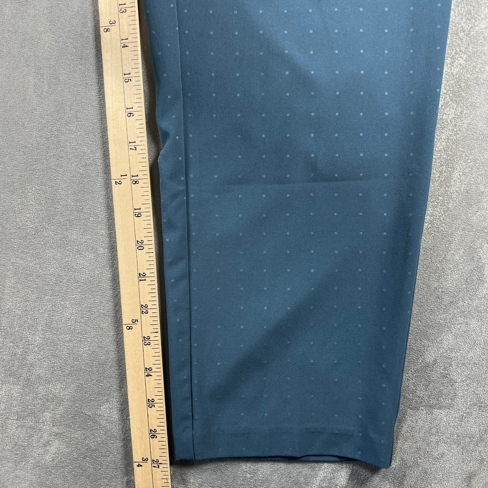 Nike Golf Tour Performance Dri-FIT Pants Womens 12 Blue Tonal Dot Zipper Pockets - Picture 11 of 12